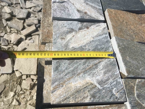 Плитка пилёная златолит Уральский для цоколя, отмостки купить в Кунгуре